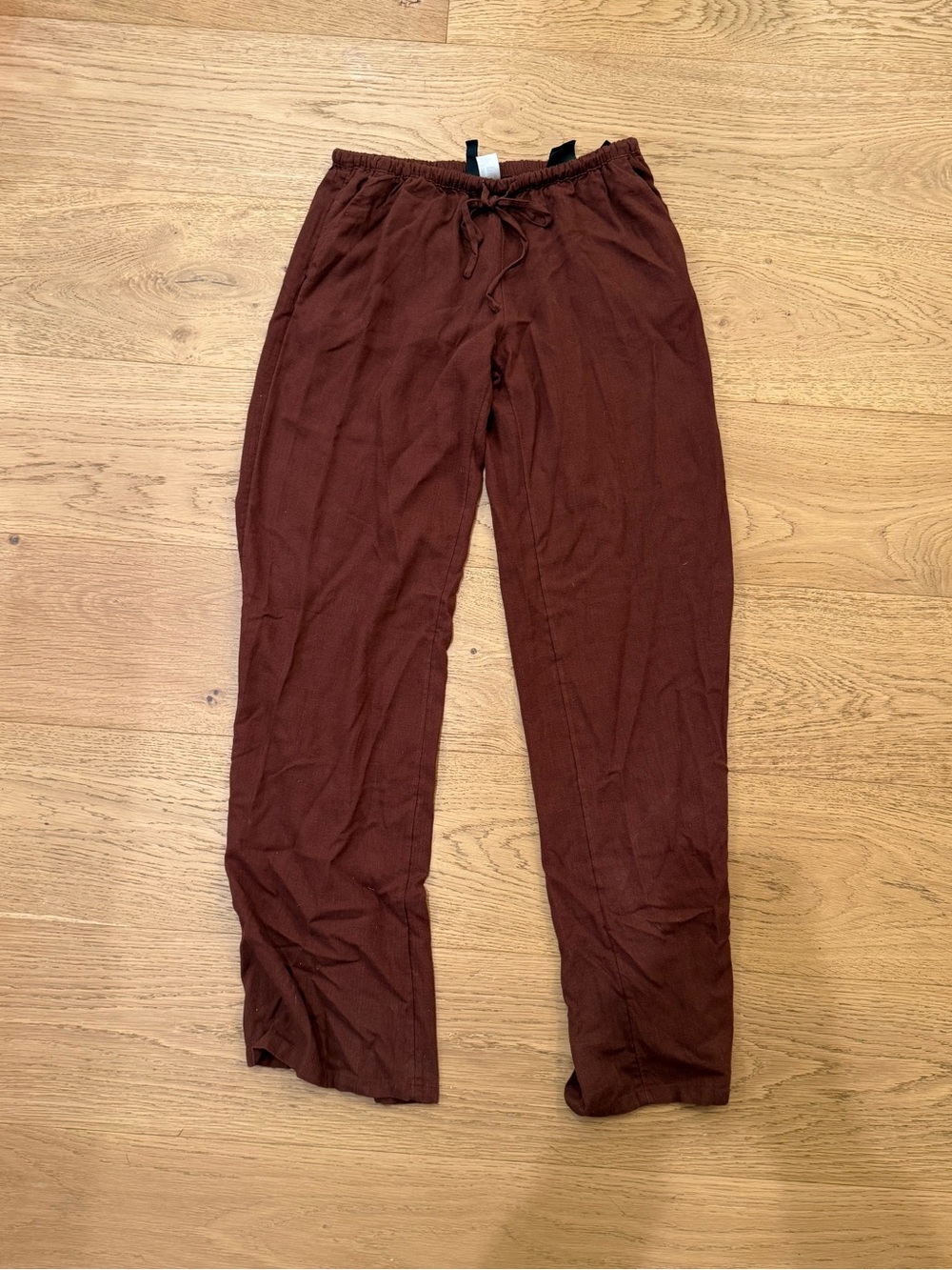 H&M Dark Brown Linen Pants